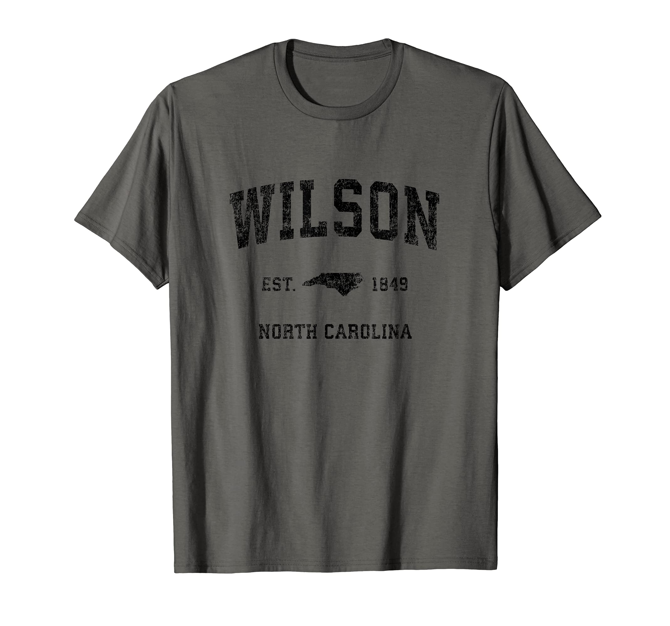

Винтажная спортивная футболка Wilson North Carolina NC с черным принтом серый