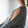 OEING Women's Off-Shoulder Long Sleeve Yoga & Fitness Top