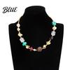 Casual Vacation Necklace Bohemian Necklace Colorful Resin Beaded Choker Retro
