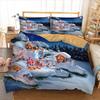 Luxurious Father Christmas Duvet Cover Pillow Cases Santa Claus Quilt Cover Bedding Set