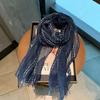 Striped Outer Shawl Linen Thin Long Scarf Comfortable Stacking Decoration Fashion Versatile Silk Scarf Shawl