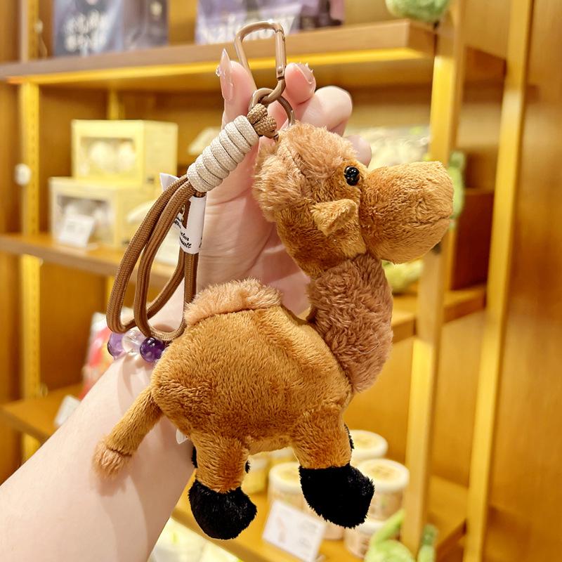 Adorable Gansu Camel Keychain Plush Toy - Scenic Souvenir Charm