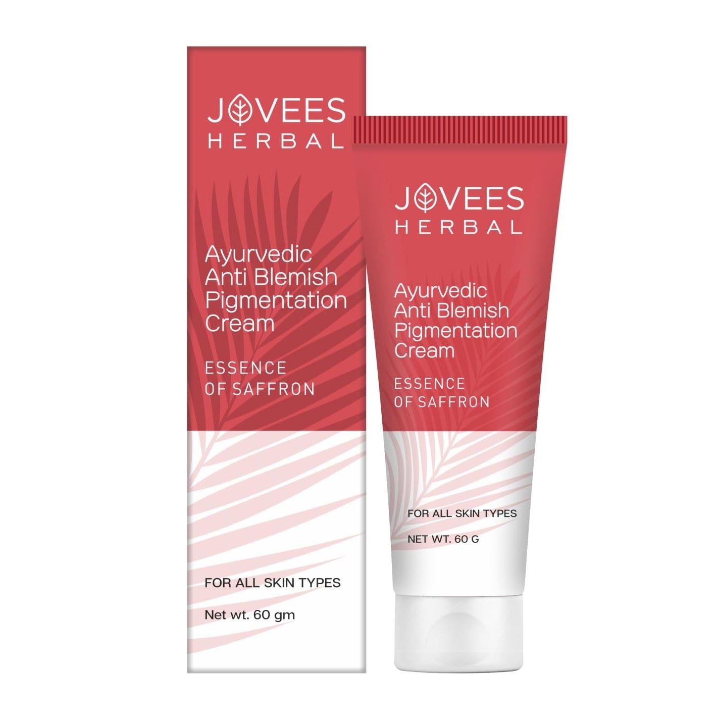 

Jovees Herbal Крем против пигментных пятен 60 г Для пигментации, темных пятен, рубцов от акне, осветления кожи, нежный аюрведический увлажняющий крем для всех типов кожи