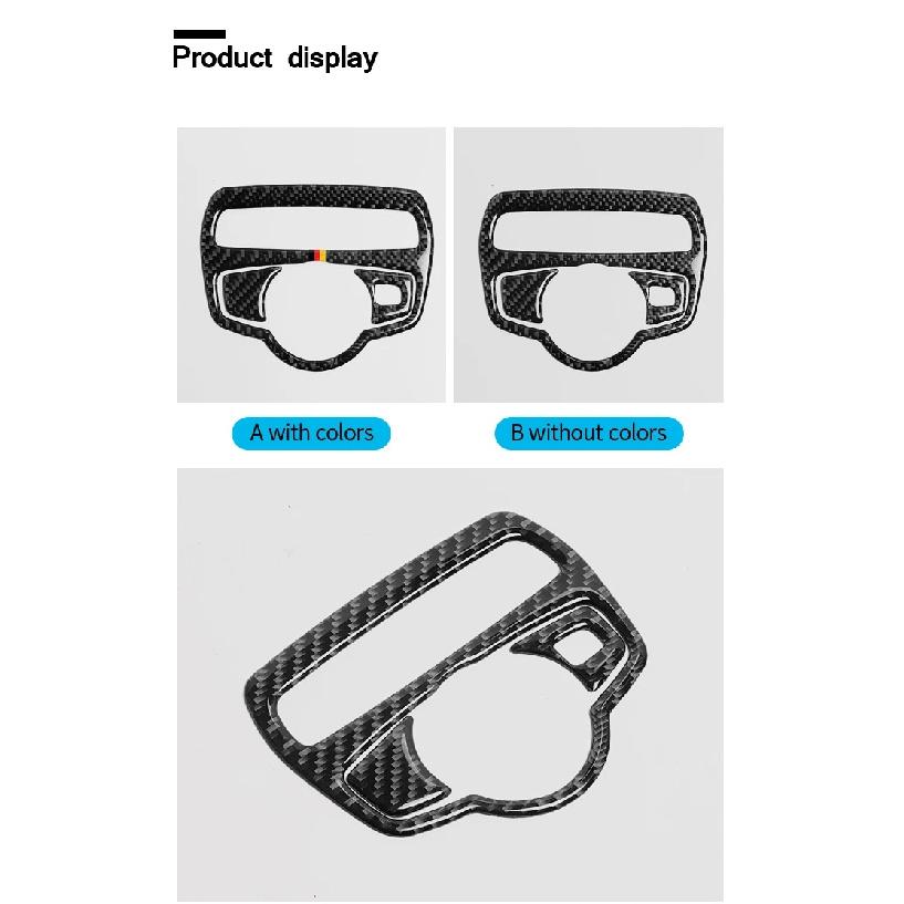 For Mercedes Benz W205 C180 C200 C300 C Class 2017 Carbon Fiber Headlight Switch Knob Auto Trim Sticker Car Interior Accessories