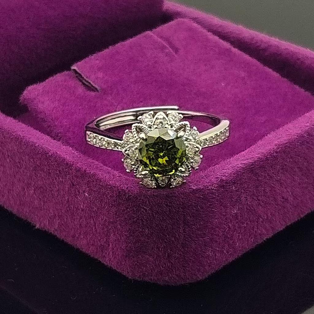 The Same High Carbon Diamond Eight Hearts Eight Arrows One Carat Ring Women'S Simple Six Claw Wedding Ring