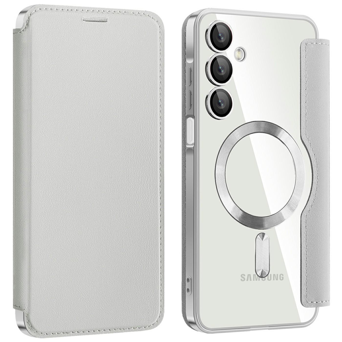 

Чохол для Samsung Galaxy A16 4G/5G Сумісний з MagSafe Шкіряний чохол для телефону з RFID-блокуванням Silver