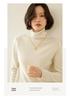 7-Gauge Double-Strand Ribbed Roll-Neck Women's Cashmere Sweater for Autumn/Winter