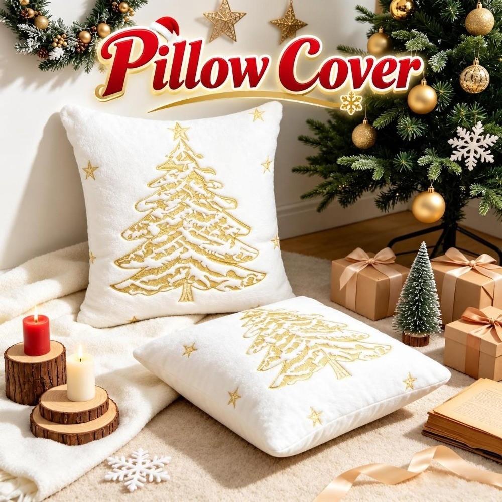 Embroidery Plushie Pillow Case 45x45cm Cushion Cover New Throw Pillow Cover Christmas Decor