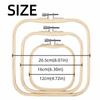 Bamboo Wood Square Embroidery Hoop Set Square Shape Cross Stitch Hoop  Home Handcraft