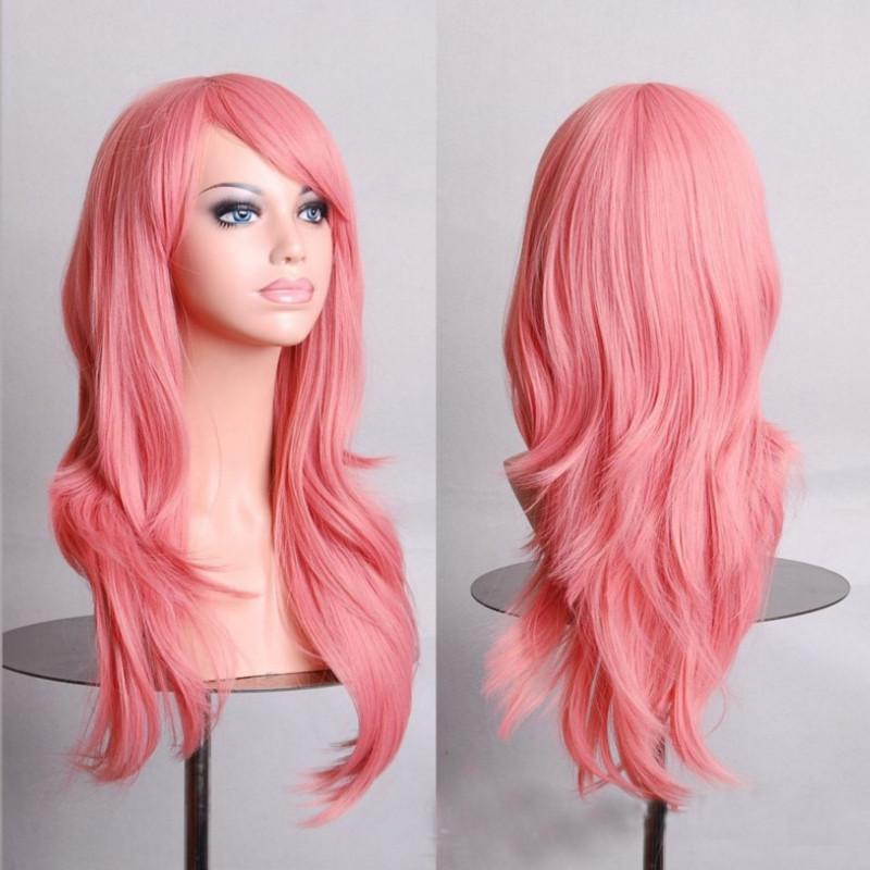 Cross Border Anime Cosplay Wavy Wig With Heat Resistant Fiber For Women
