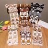10Pcs Children's Bow Rubber Band Hair Accessories Little Girl High Ponytail Hair Rope Not Hurt Hair Rubber Band Headwear