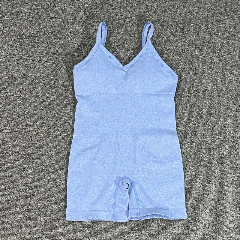 

Боди-слинг с высокой талией и лифтингом бедер, комбинезон без рукавов с высокой талией и лифтингом бедер Blue S(S)