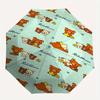 Rilakkuma,San X Automatic Folding Umbrella Simple 8 Rib Design, Bright Cartoon Pattern, Durable Iron Frame, Suitable For Travel, Outdoor, Be