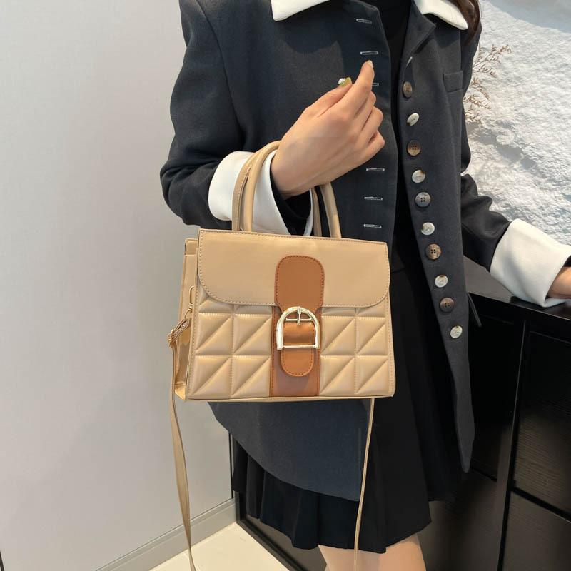 Bag 2025 new fashion foreign style women's handbag large capacity contrasting color niche design single shoulder small square bag