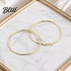 Earrings 1 Pair Big Hoop for Women Girls Round Jewelry