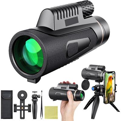 10x Monocular Telescope, Mobile Phone External Telescope Accessory Fixture And Tripod, Outdoor Travel Large Eyepiece