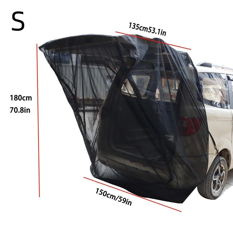 New Car Tailgate Screen, Anti-Mosquito and Anti-Insect Mesh Pocket, Ventilation Trunk Mesh Cover, Outdoor Camping Supplies
