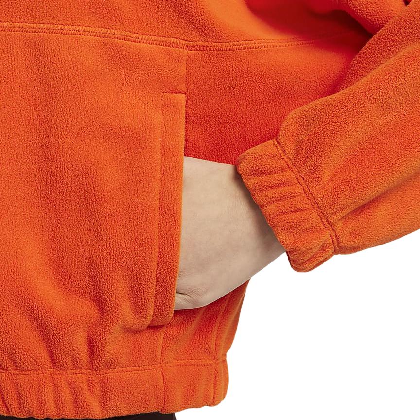 Nike Therma-Fit One Solid Color Hooded Casual Zip Fleece Jacket Women Jackets Campfire-Orange FB5639-893
