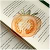 1pc Delicate Transparent Acrylic Simulation Apple Bookmark Reading Mark Student Gift Premium Feeling Cute Grape Tomato Bookmarks