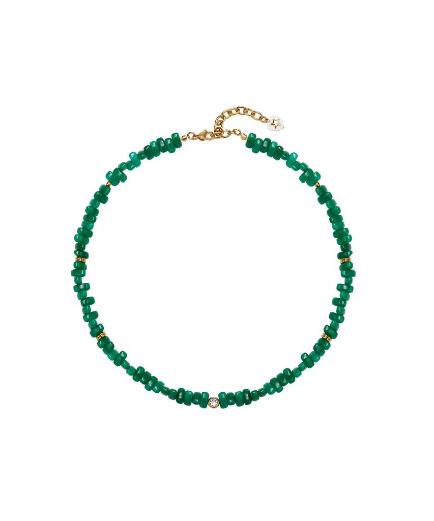 Findelise Green Jade Gemstone Necklace
