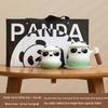 Cute Panda Ceramic Coffee Mug with Tea Caddy