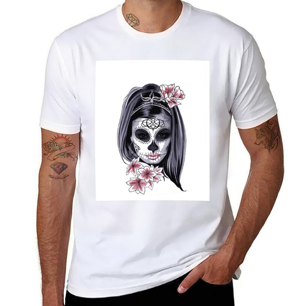 La Catrina La Calavera De La Catrina Tshirt Large Size Loose Casual Tee