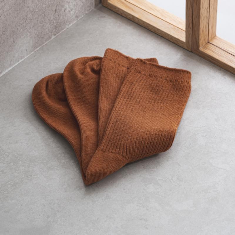 Monfoot Women S Ribbed Long Neck SockS Deep Orange