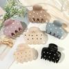 huaqianguhh Hair Claw for Women, Small Size Back Head Clip, Dot Print Shower Claw, Korean Style Accessory Thin