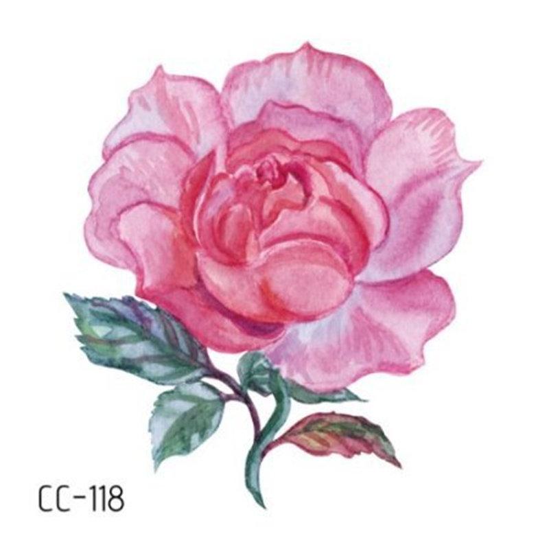 

Мини-боди-арт водонепроницаемые временные татуировки для женщин красота цветочный дизайн флэш-тату наклейка