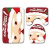Christmas Bathroom Floor Mat Toilet Three-Piece Set