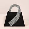 New women's bag bring diamond-encrusted French fairy bag super flash rhinestone trapezoidal bag shoulder messenger handbag