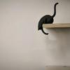 Funny 3D Printed Cat Inverted Hanging Ornament Hook Cute Cat Figurine Hook For Pet Lover Keys Home Organization And Decor