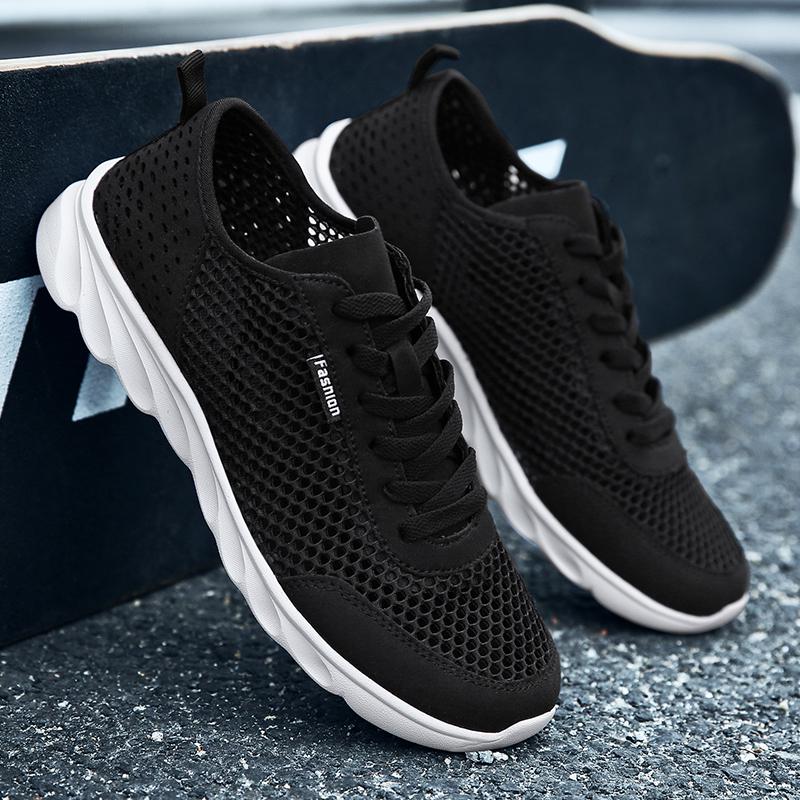Hot Selling Summer Mesh Breathable Sports Shoes Simple and Versatile Solid Color Casual Shoes Outdoor Odor Proof Running Shoes