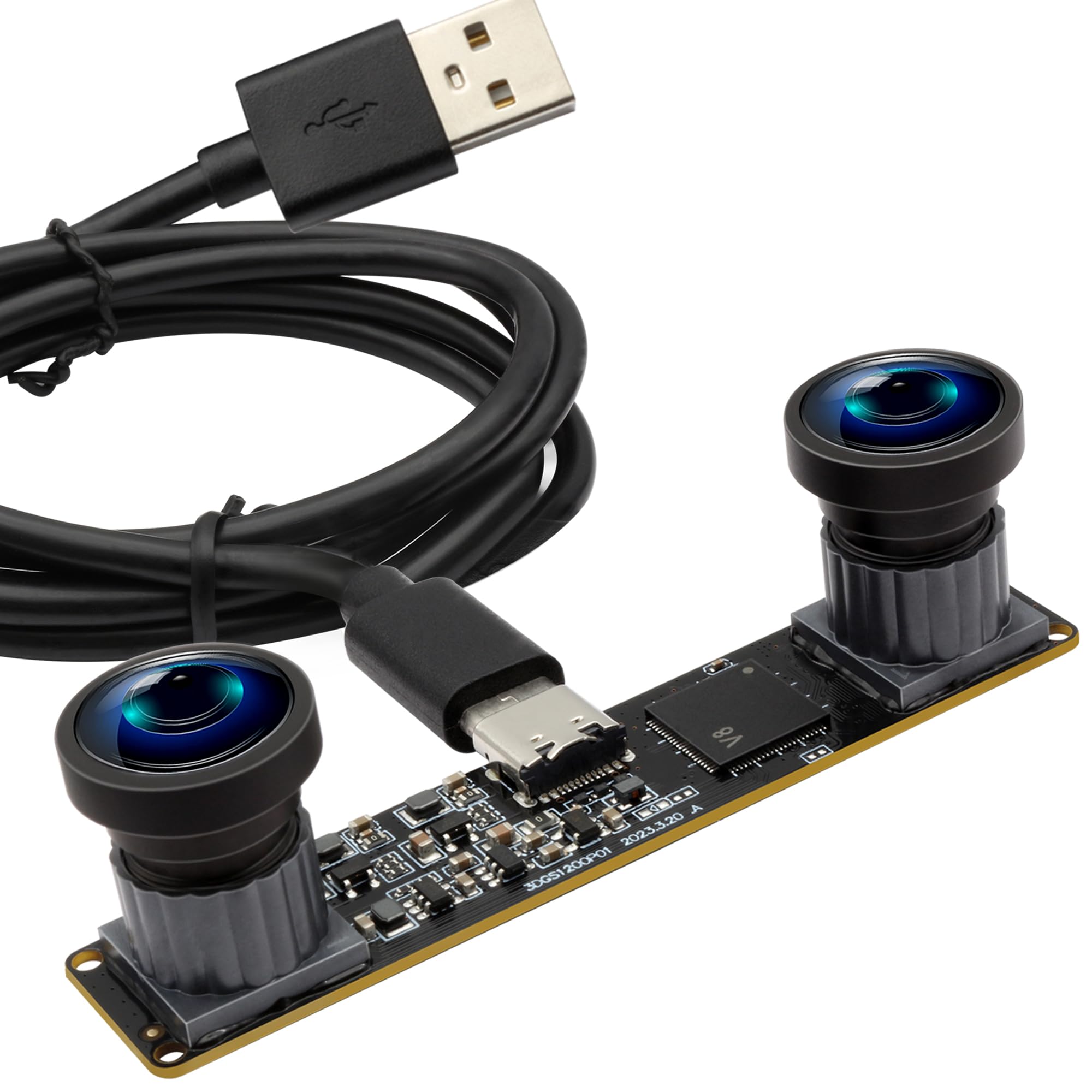 

ELP 120 кадров в секунду бинокулярный 3D USB-модуль камеры глобальный затвор для компьютера широкоугольный объектив с низким искажением 4 МП двойной объектив камера со световым выгоранием 3D стерео синхронизация ПК