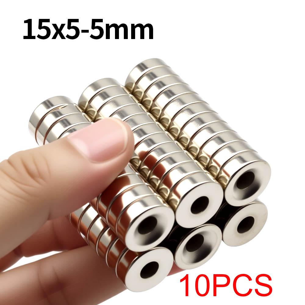 15x5-5mm Super Strong Neodymium Magnet N35 NdfeB Permanent Magnetic imanes Round With Holes Powerful Magnets Refrigerator Magnet