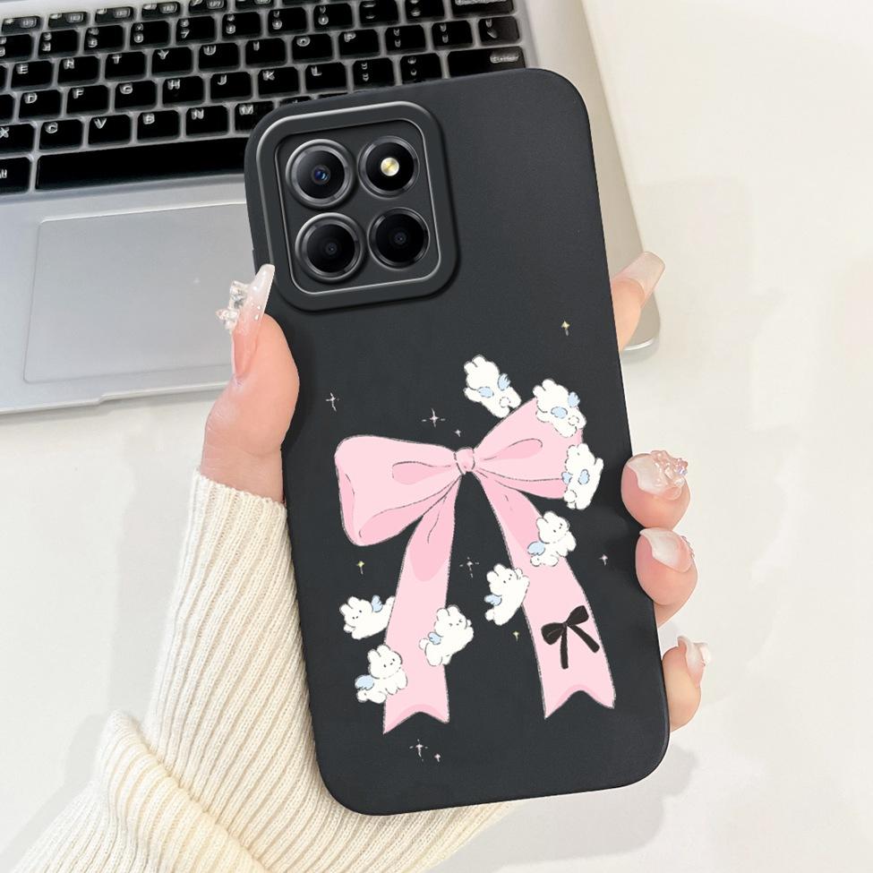 For Honor X6 X6a X6b Case Cover Silicone Cute Cartoon Cat Girl Luxury Flower Shockproof Phone Case For Honor X6a Back Cover Boys