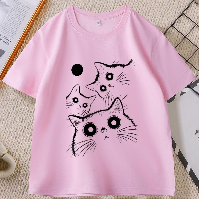 Vintage Black Cat t Shirt Moon Witch Cat TShirt Unisex Women Gothic Halloween Tee Retro Spooky Aesthetic Top clothes