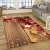 Weihnachtsteppich Rot und Weiß Schneeflockenmuster Feiertagsboden für Wohnzimmer Schlafzimmer Küche Boden Weihnachtsfeier Dekoration