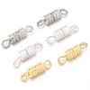 30pcs/lot Metal Cylinder Fasteners Buckle Closed Screw Clasps For Bracelet Connectors DIY Jewelry Making Connectors Accessories