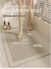 Modern Minimalist Anti-Slip Bathroom Silk Ring Mat - Cuttable, Dirt-Resistant, Hollow Drain Foot Pad