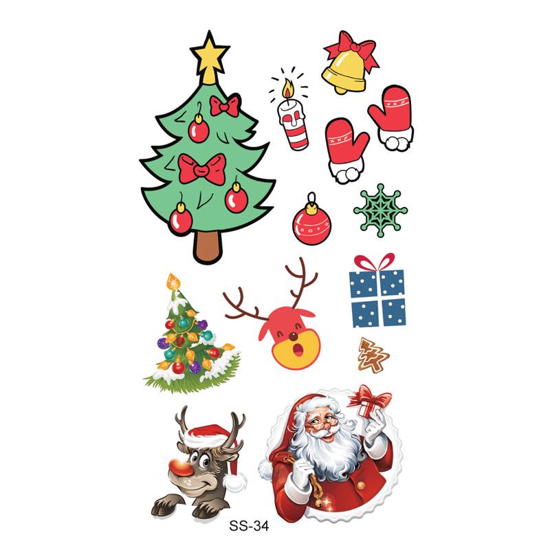 Christmas Fun Face Stickers: Children's Cartoon Tattoo Stickers