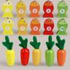 Montessori Toys For Toddler Pull Carrot Fishing Simulated Feeding Game Set  Educational Colorful Shape Toy For Kids Learning