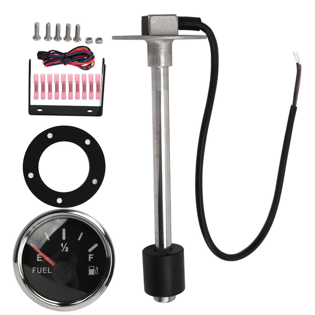 Fuel Sender Unit Set with 52mm Fuel Gauge Accurate Measurement 316 Stainless Steel for Boat Car Truck RV