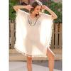 Women's Cover-Ups Plus Size Splicing Fringe Sexy Backless Dress Loose Split Sunscreen Beach Swimwear Cover-Ups