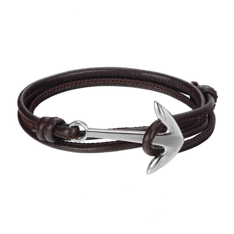 Украшения, Винтажный Якорь Ручная Работа DIY Многослойный Плетеный Браслет