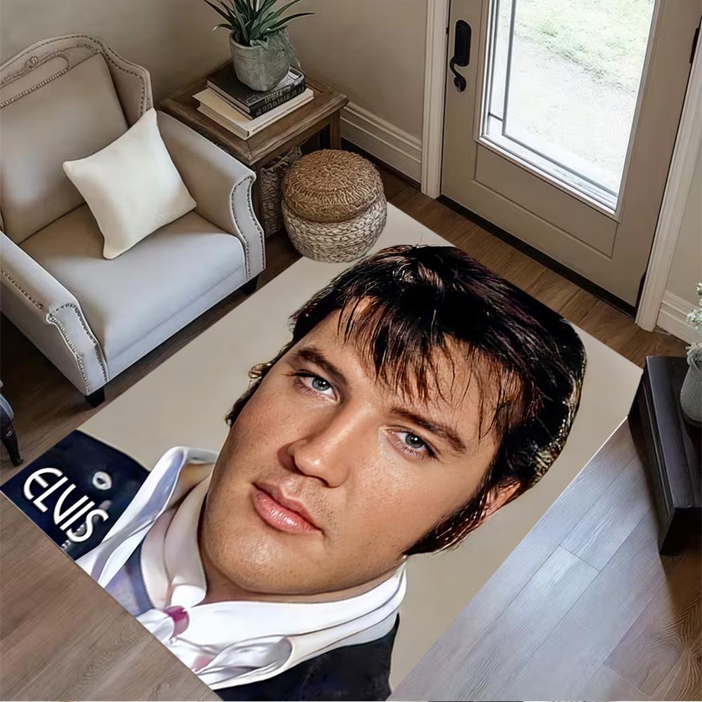 Love Elvis Presley Area Rug Suitable for Foyer Dining Room Outdoor Playrooms Antislip Carpet Office home decor Gift for Festivals