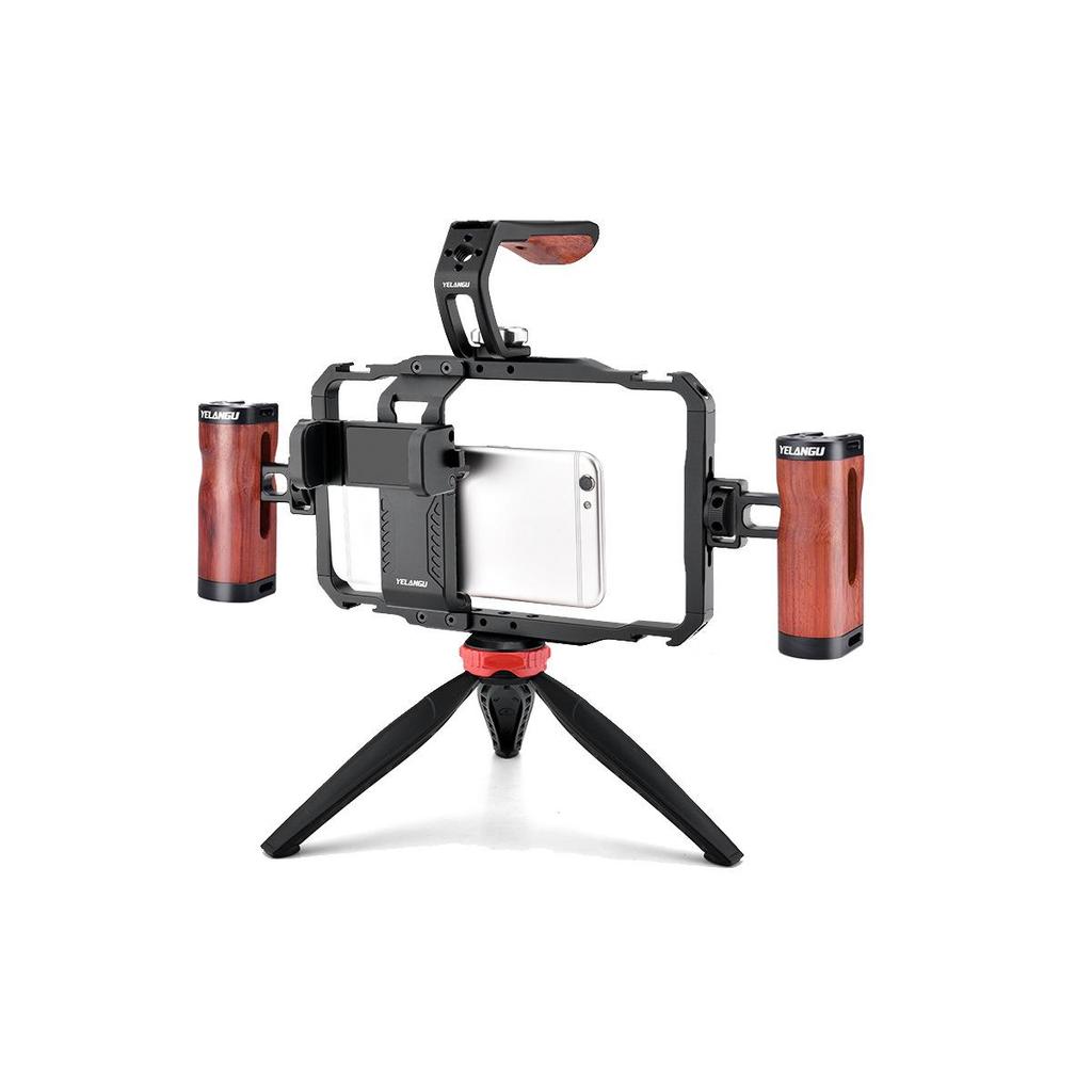 Dual Handle Handheld Universal Mobile Streaming & Photography Rabbit Cage Kit