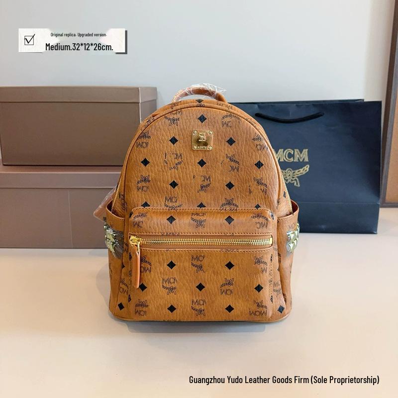 M's Fashion Studded College Backpack: Large Capacity Travel & Casual Commute Bag