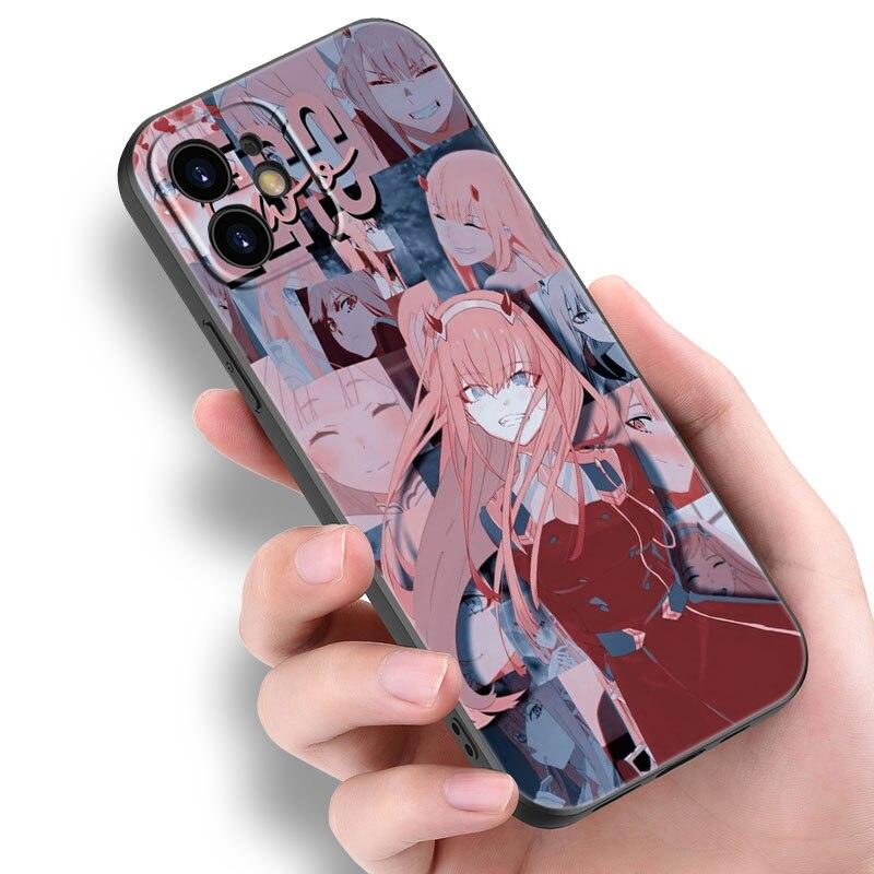 Zero Two Darling in the FranXX Anime-Hülle für Apple iPhone 14 13 12 Mini 11 Pro Max 7 8 XR X XS 7 8 Plus SE 2020 2022 Cover