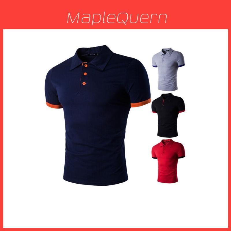 T-shirt Casual Elegante da Uomo di Qualità Premium Moda USA Slim Fit Polo Magliette Per l'Uso Quotidiano
